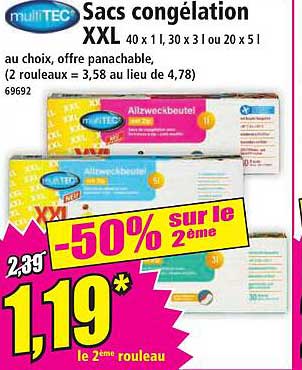 Sacs congélation XXL