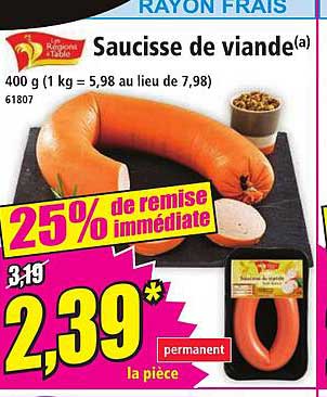 Saucisse de viande
