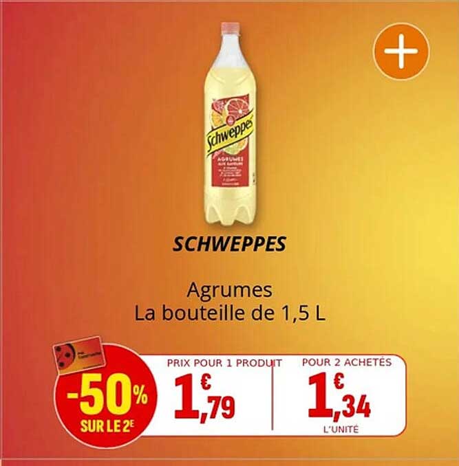 SCHWEPPES Agrumes La bouteille de 1,5 L