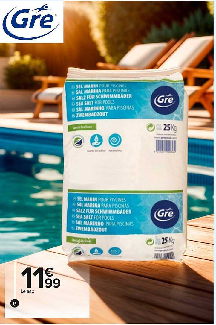 SEL MARIN POUR PISCINES 25 KG