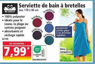 Serviette de bain à bretelles
