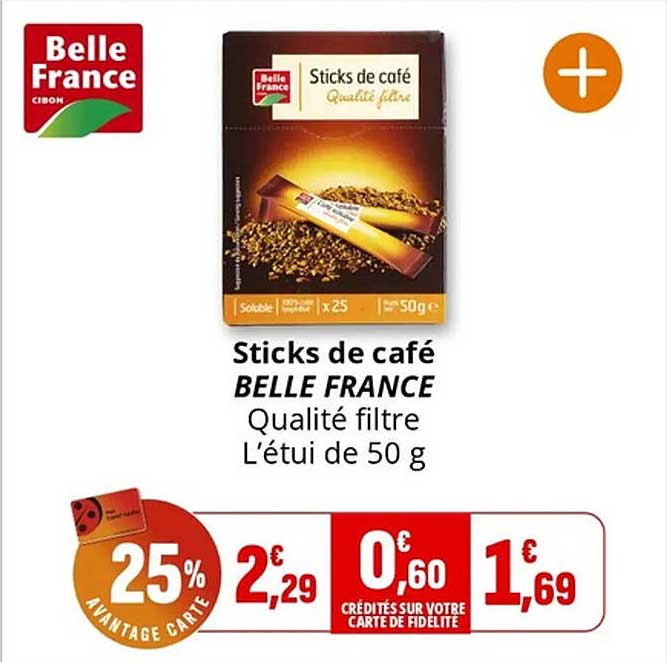 Sticks de café BELLE FRANCE