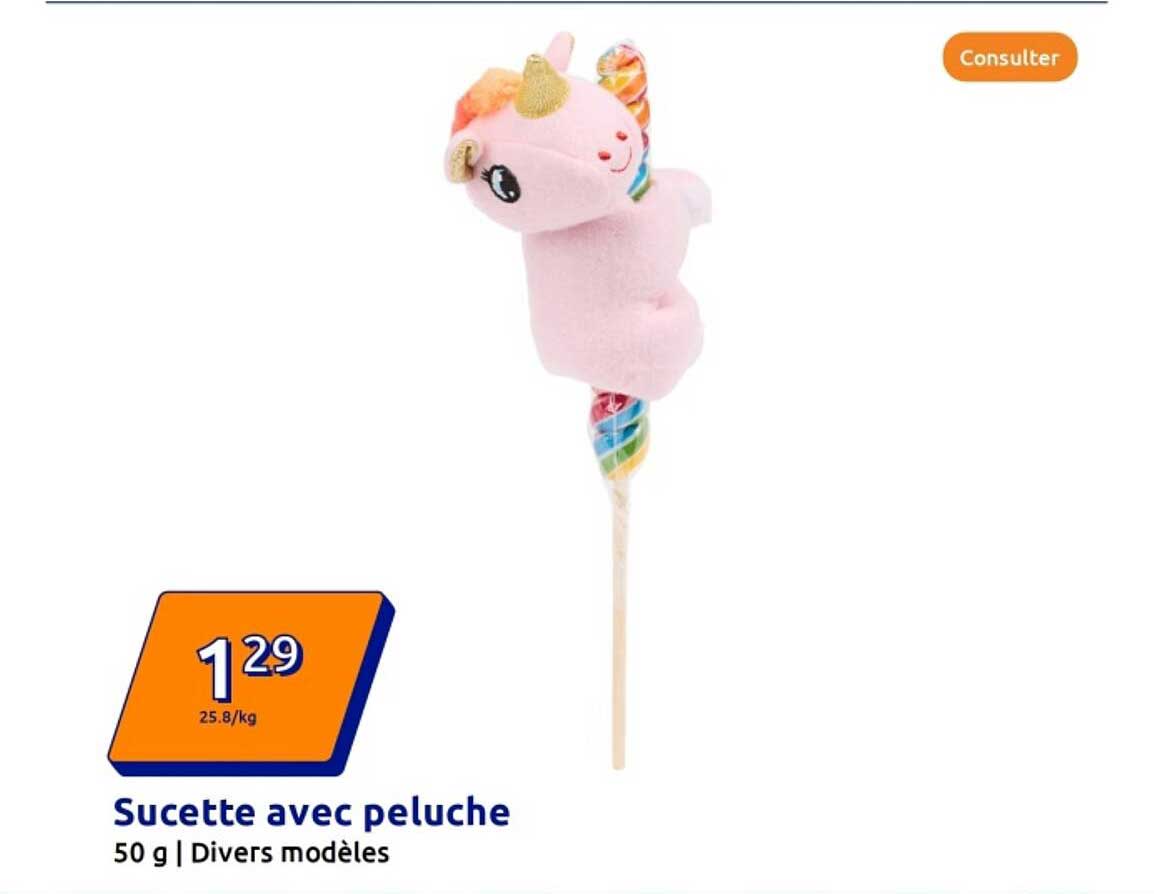 Sucette avec peluche