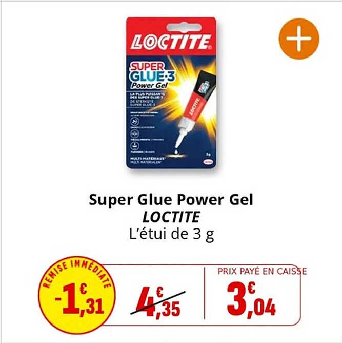 Super Glue Power Gel LOCTITE L'étui de 3 g
