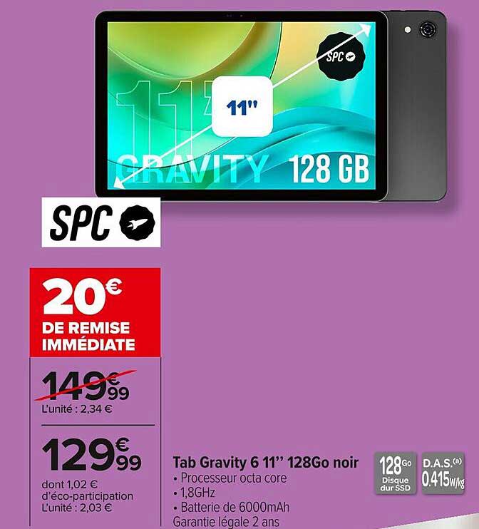Tab Gravity 6 11'' 128Go noir