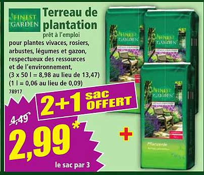 Terreau de plantation prêt à l'emploi