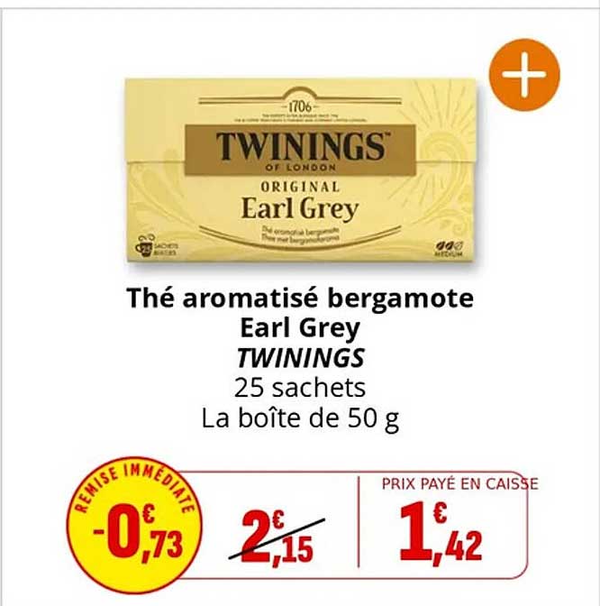 Thé aromatisé bergamote Earl Grey