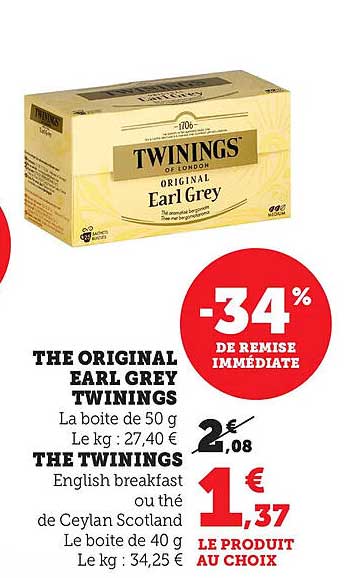 THE ORIGINAL EARL GREY TWININGS