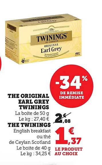 THE ORIGINAL EARL GREY TWININGS