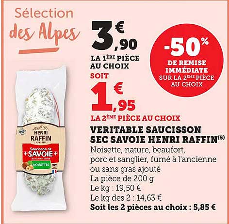 VÉRITABLE SAUCISSON SEC SAVOIE HENRI RAFFIN