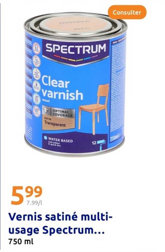 Vernis satiné multi-usage Spectrum... 750 ml