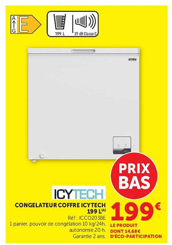 CONGELATEUR COFFRE ICYTECH 199 L (A)