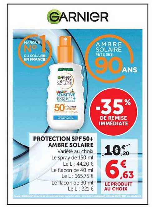 PROTECTION SPF 50+ AMBRE SOLAIRE