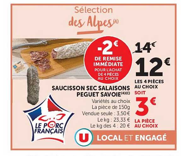 SAUCISSON SEC SALAISONS PEGUET SAVOIE