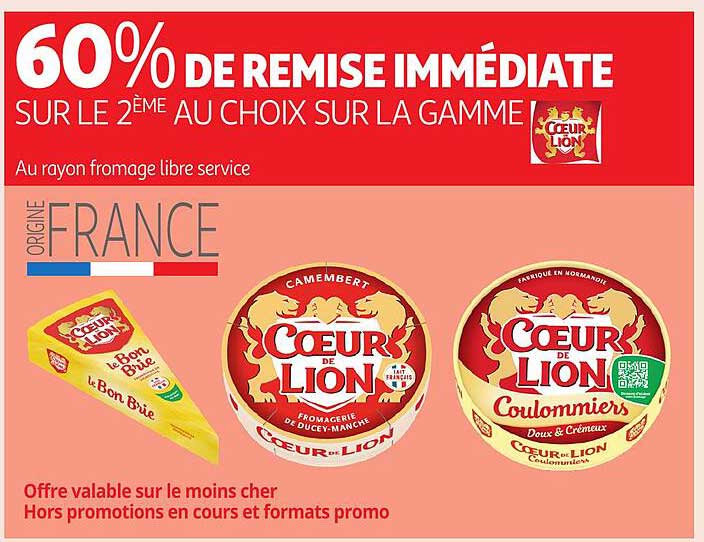 60% DE REMISE IMMÉDIATE SUR LE 2ÈME AU CHOIX SUR LA GAMME