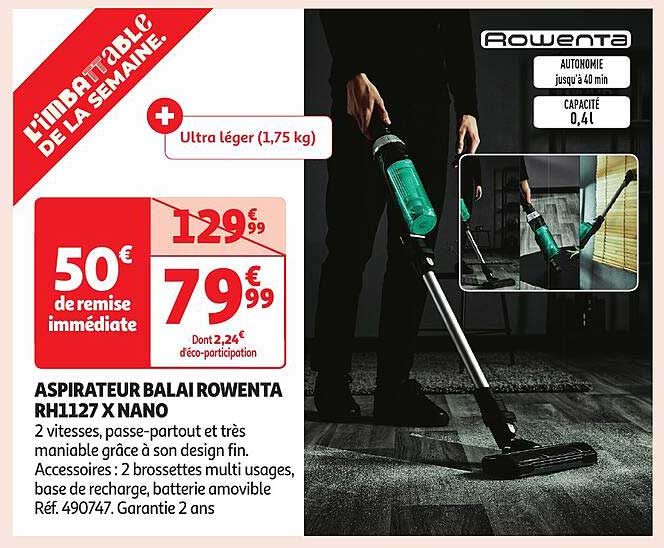 ASPIRATEUR BALAI ROWENTA RH1127 X NANO