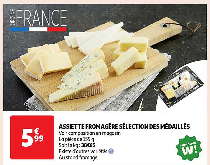 ASSIETTE FROMAGÈRE SÉLECTION DES MÉDAILLÉS