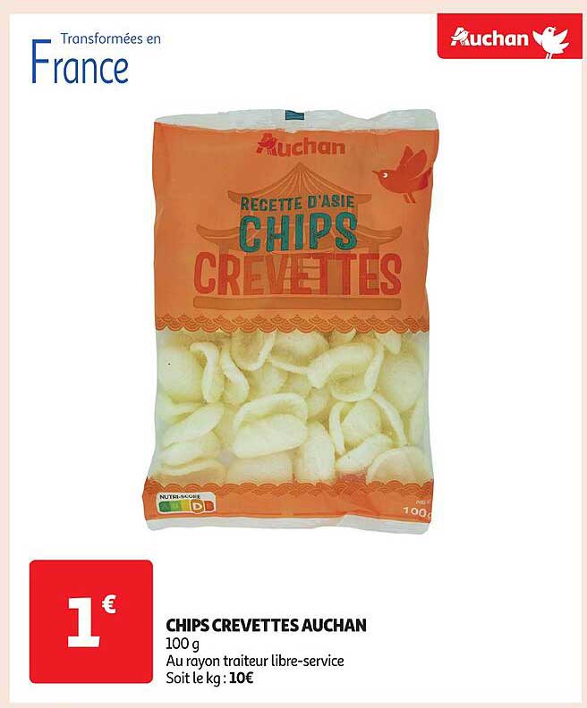 CHIPS CREVETTES AUCHAN