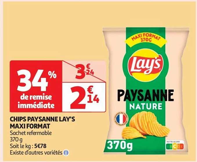 CHIPS PAYSANNE LAY’S MAXI FORMAT