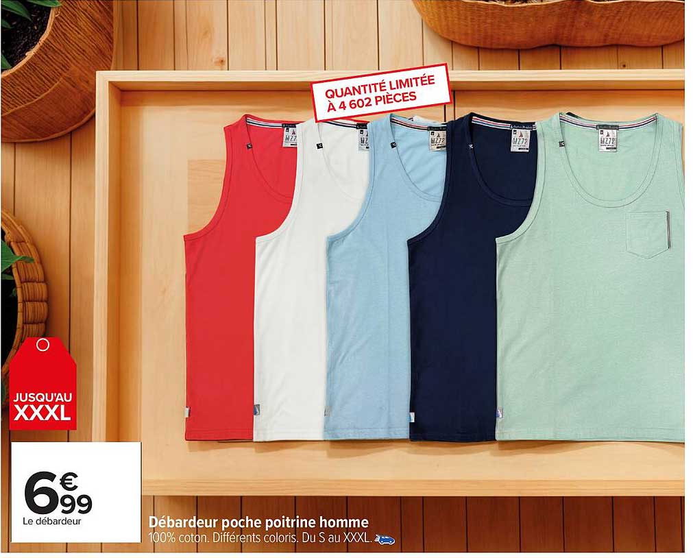 Débardeur poche poitrine homme