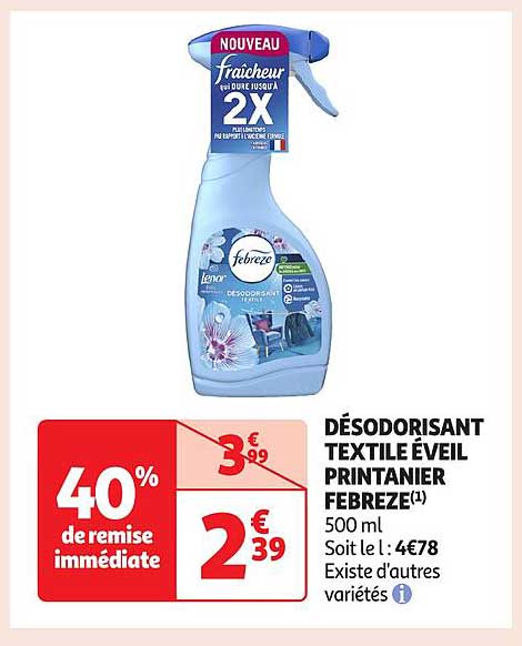 DÉSODORISANT TEXTILE ÉVEIL PRINTANIER FEBREZE