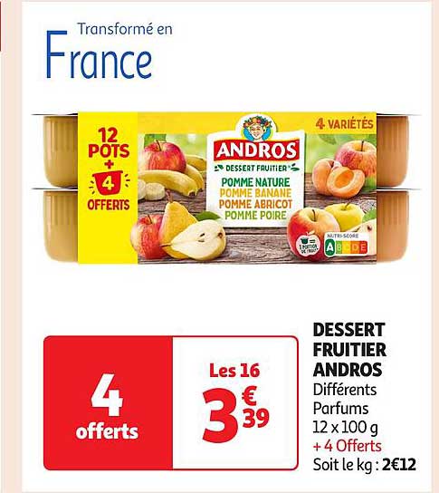 DESSERT FRUITIER ANDROS