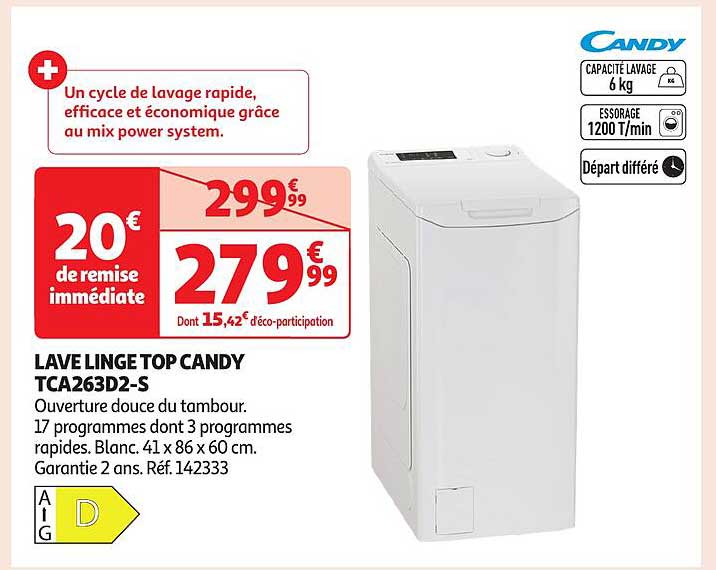 LAVE LINGE TOP CANDY TCA263D2-S