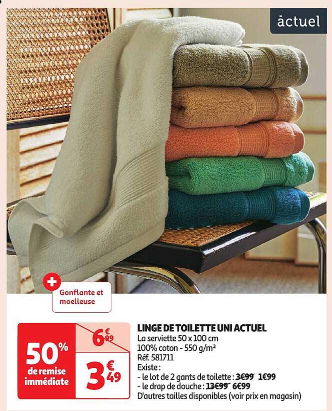 LINGE DE TOILETTE UNI ACTUEL