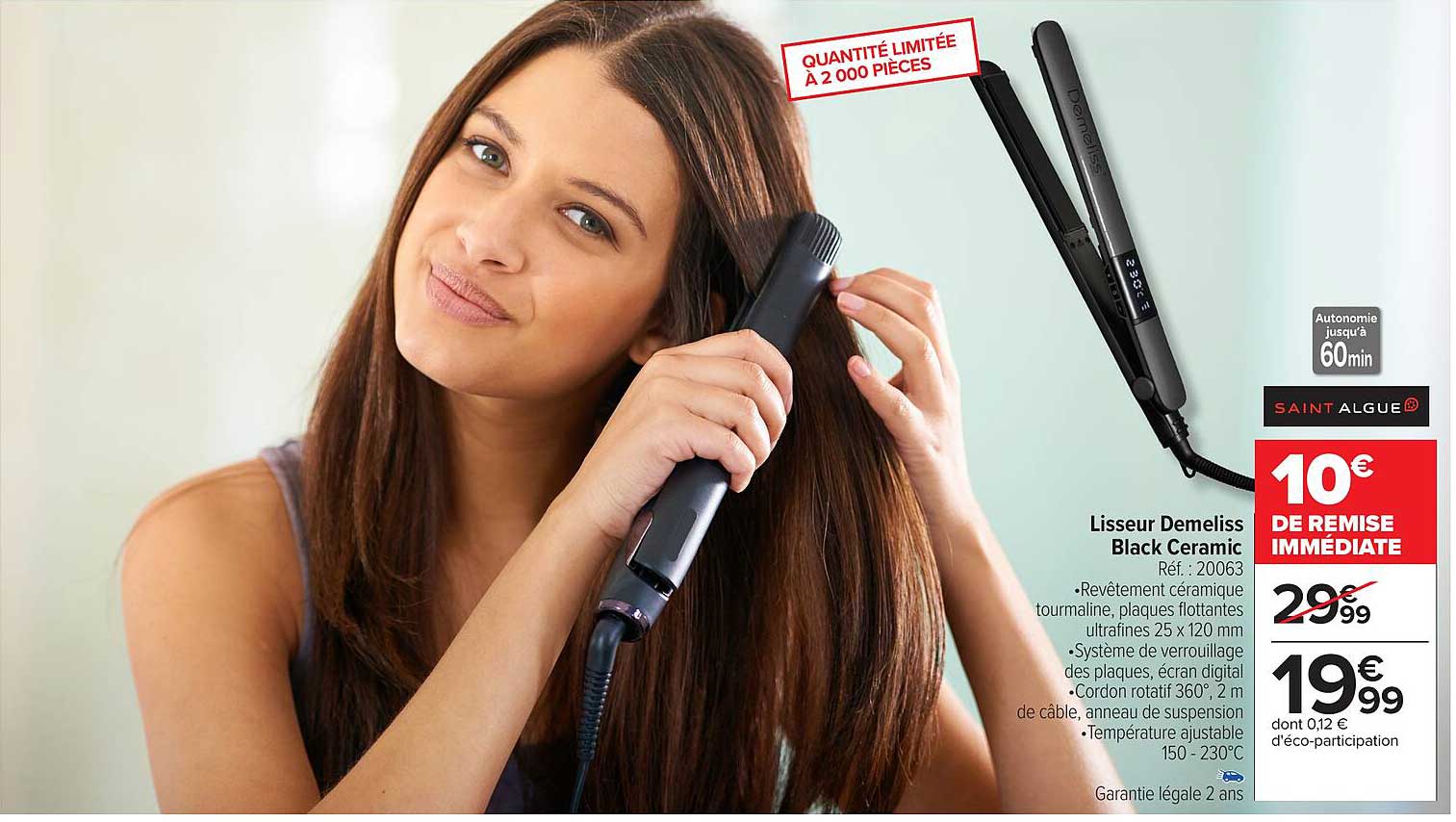 Lisseur Demeliss Black Ceramic - 10€ de remise immédiate