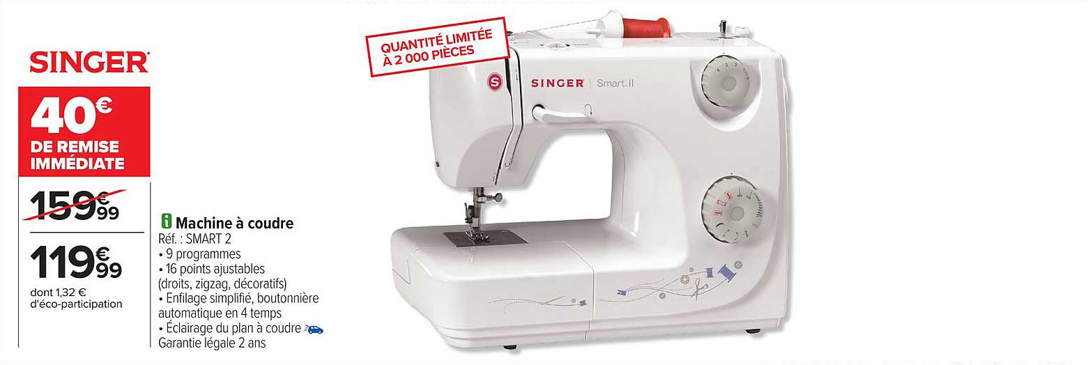 Machine à coudre Singer SMART 2