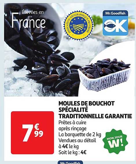 MOULES DE BOUCHOT SPÉCIALITÉ TRADITIONNELLE GARANTIE
