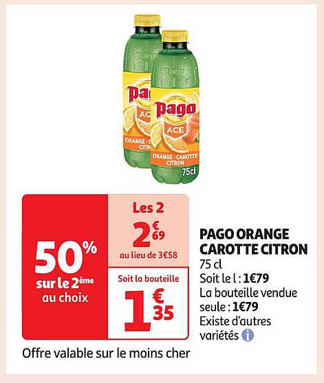 PAGO ORANGE CAROTTE CITRON