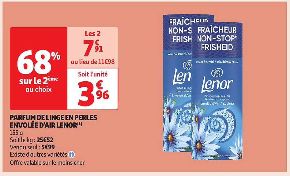 PARFUM DE LINGE EN PERLES ENVOLEÉE D'AIR LENOR