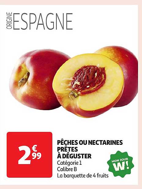 PÊCHES OU NECTARINES PRÊTES À DÉGUSTER