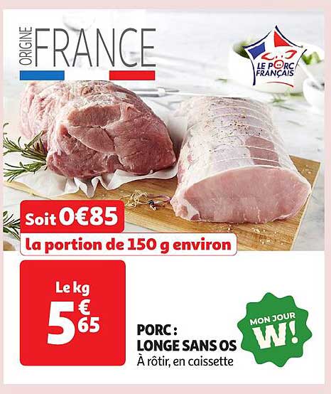 PORC : LONGE SANS OS