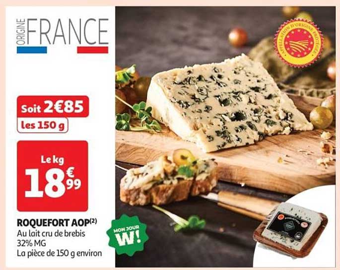 ROQUEFORT AOP(2) Au lait cru de brebis 32% MG
