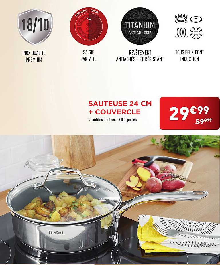 SAUTEUSE 24 CM + COUVERCLE