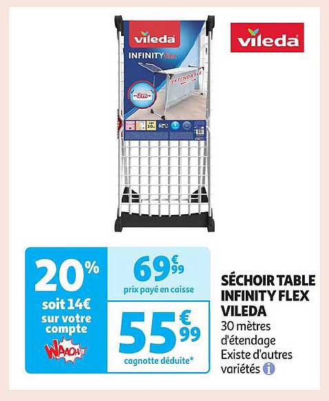 SÉCHOIR TABLE INFINITY FLEX VILEDA