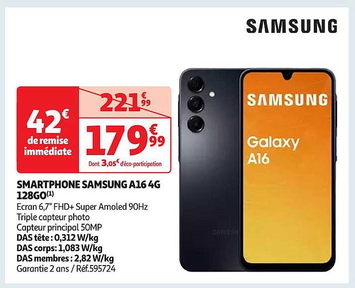 SMARTPHONE SAMSUNG A16 4G 128GO