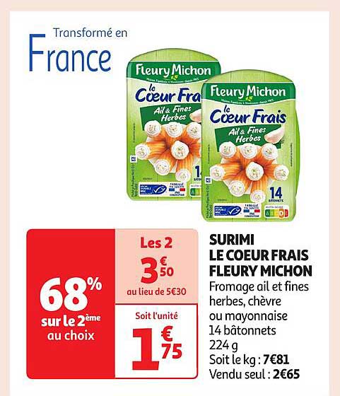 SURIMI LE COEUR FRAIS FLEURY MICHON