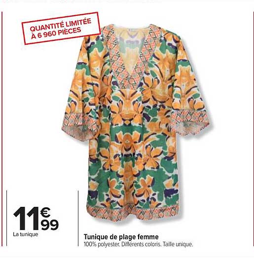 Tunique de plage femme