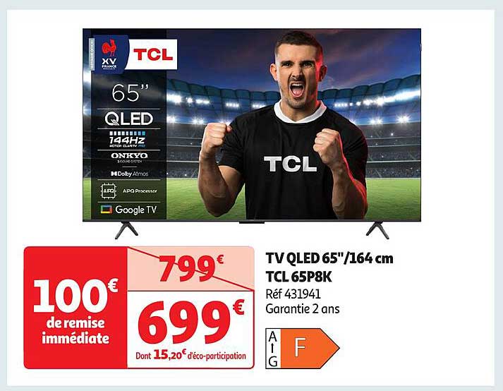 TV QLED 65''/164 cm TCL 65P8K