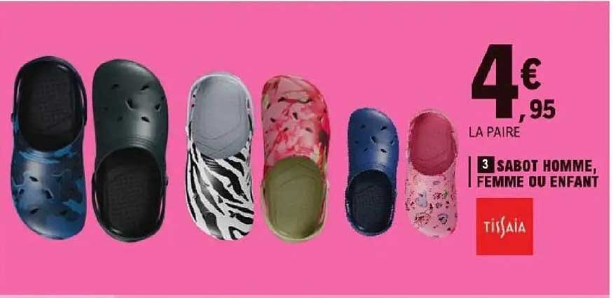 3 SABOT HOMME, FEMME OU ENFANT