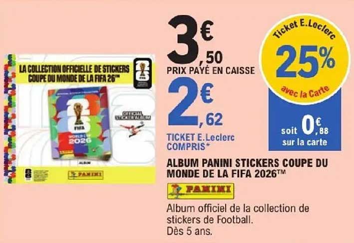 ALBUM PANINI STICKERS COUPE DU MONDE DE LA FIFA 2026™
