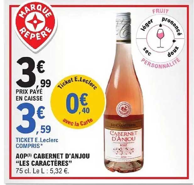 AOP(3) CABERNET D'ANJOU “LES CARACTERES”
