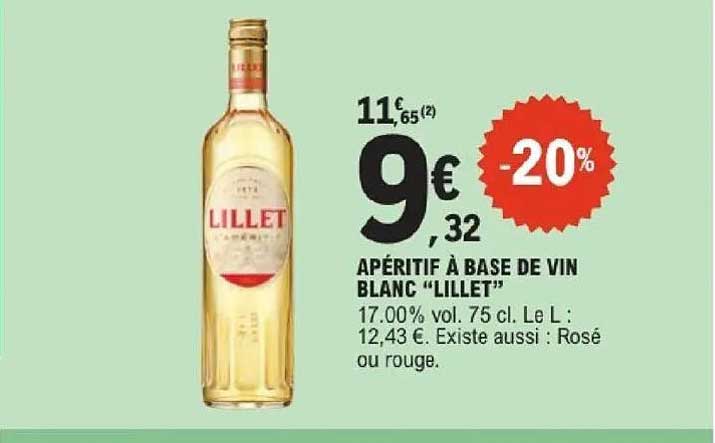 APÉRITIF À BASE DE VIN BLANC “LILLET”