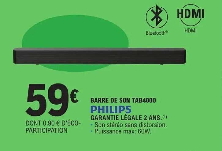 BARRE DE SON TAB4000 PHILIPS