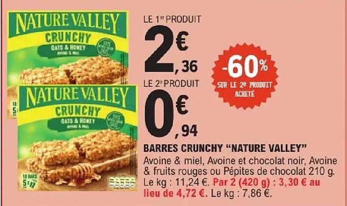 BARRRES CRUNCHY “NATURE VALLEY”