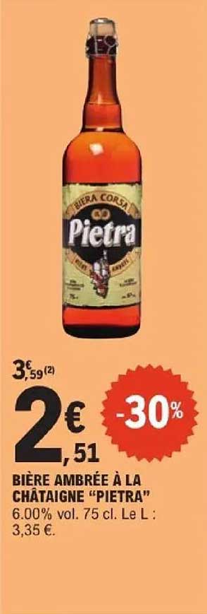 BIÈRE AMBRÉE À LA CHÂTAIGNE “PIETRA”