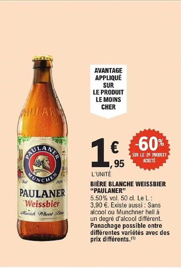 BIÈRE BLANCHE WEISSBIER “PAULANER”